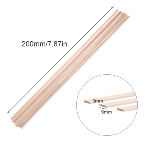 20/50 Chiếc Gỗ Balsa Que 2-5 Mm Thủ Công Vuông Dải Gỗ Cho Mô Hình DIY Đồ Chơi Khắc Thủ Công Mỹ Nghệ Khối Xây Dựng