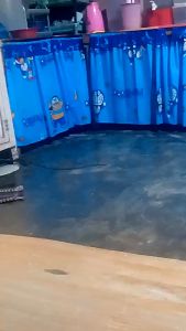 Gorden kolong dapur 1 set kawat spiral Hordeng kolong meja wastafel