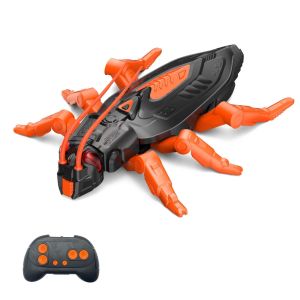 RC Wall Crawling Cockroach Robot - Rechargeable Remote Control Bionic Toy for Kids Boys Girls Fun Crawling Prank & Party Game