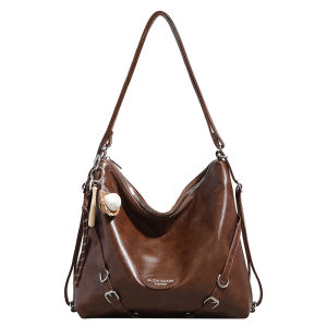 URCDN RDALVO | Retro Fashion Large Capacity Wax Leather Backpack