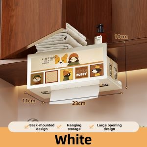 Multi-function Paper Towel Holder Hanging Storage Rack for Kitchen and Wet Wipes