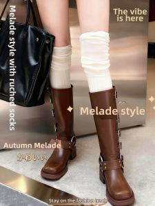 JIFANPAUL | Long Leg White Knee-High Socks