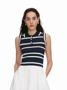 Vero Moda | Áo Thun Không T Tay Xanh Trắng Sọc