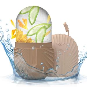 Ice Face Roller Ice Cube นวดความงามซิลิโคนแม่พิมพ์น้ําแข็งสําหรับ Eye Puffiness Ice Facial Roller รูขุมขนหดตัว