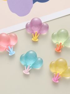 Luminous Balloon Jelly Resin Hairpin Brooch Pin Decoration Material DIY Simulation Cream Cheese Mobile Phone Case Accessories