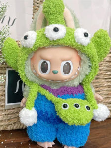 Labubu Plushie Clothes 17cm Macaron Labubu Plushie Outfit Three-Eyed Boy Change Clothes Substitute Cute Trendy Cotton Doll Clothes