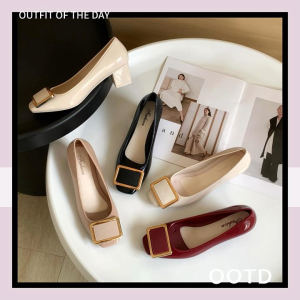 QLshop ขายดี รองเท้าแฟชั่นผู้หญิง ส้นสูงมีมาให้แบบกรุบๆ วัสดุเป็นยาง ทรงสวย เลือกได้หลายสี แมทช์ง่าย ราคาสบายกระเป๋ามาก สั่งเลย พร้อมส่ง