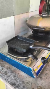 BHQ Square Non-stick Frying Pan Non-stick Japanese Square Pan Mini Pan Roasted Egg Wok Wok Dapur Menggoreng