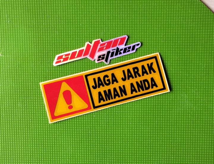 Stiker jaga jarak aman anda cutting | Lazada Indonesia