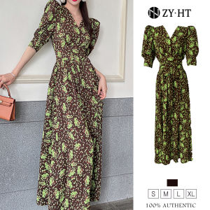 HT EraVogue เดรสผู้หญิง เดรสสีเขียว เดรสไปงานแต่ง ชุดไปทะเล เดรสลายดอก เดรสออกงาน เดรสเซ็กซี่ เดรสเกาหลี ชุดออกงาน พร้อมส่ง 20055