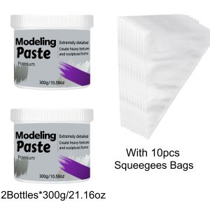 10.58oz Modeling Paste: Sculpt Stack Shape on Canvas & Wood 3D Art Mixable with Acrylic Paint Crack-Resistant Texture Paste