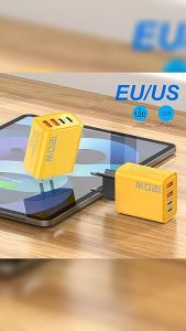 Bộ sạc nhanh 120W PD USB Type-CCủ sạc nhanh 4 CổngBộ chuyển đổi nguồn 3.0 cho máy tính bảngđiện thoạiCáp dock sạc