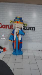 Kostum Maskot Badut Kakek Biru Setelan Lucu Fashion Costume