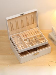 กล่องเก็บเครื่องประดับทองระดับไฮเอนด์ กล่องเก็บกำไลข้อมือ ต่างหู เข็มขัด แหวน จุลินทรีย์ ความจุขนาดใหญ่ อุปกรณ์จัดระเบียบ