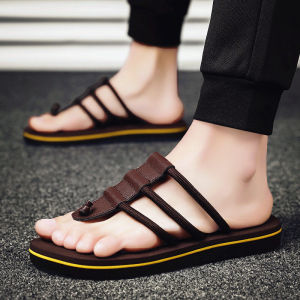Mens Sandals Summer 2023 Fashion Brand Breathable Flat Heel EVA Sole Space Leather Upgraded Version of Clogs Outdoor Shoes
