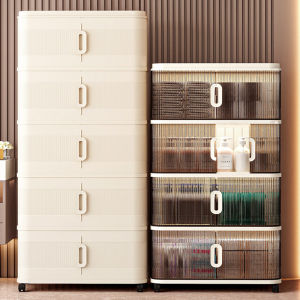 ZHUOLESHI | Large Capacity Easy Assembly Cream Style Storage Cabinet