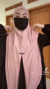 Jilbab Khimar Mini Oval Nonpet bahan Jersey Hafsa By Khadijah