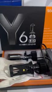 Lampu LED Headlamp Projie H4 Mini Projector Lens 50 Watt Lensa Mobil Motor Y6 Y6D Y9 L6K-H4 Headlight LPM Super Terang