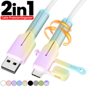 ที่ยึดสายเคเบิลป้องกันสายชาร์จยูเอสบีตัวยึดป้องกันสายเคเบิ้ลยูเอสบี C อุปกรณ์จัดการสายข้อมูลปลั๊กกันฝุ่น