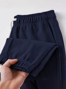 กางเกงขายาวทรงตรงลายทาง ทรงหลวม ทรงลำลอง สำหรับผู้ชายและผู้หญิง กางเกงขายาวทรงตรง 320 กรัม ทรงหลวม ทรงลำลอง สวมใส่สบาย