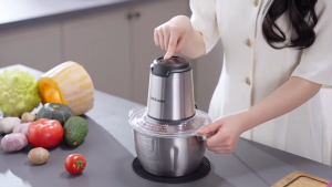 (SG Dliver)2L/3L Electric Meat Grinder Home Food Processor stainless steel meat mixer slicer Multifunctional Blender 3-pin SG Plug