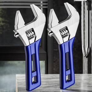 NiuXiang | Bộ Cờ Lê Chỉnh Được 6 Inch & 8 Inch Hàm Rộng Mạ Đen Tay Cầm Êm Ái Thép Cr-V Dùng Cho Nhà Gara Tự Làm Dụng Cụ Tháo Lắp Cầm Tay