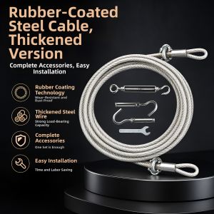Jiaxun | Windproof Indoor & Outdoor Stainless Steel Coated Thick Wire Clothesline