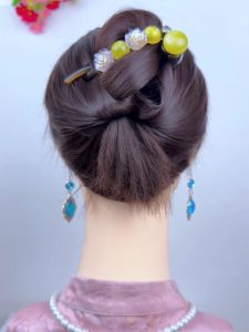Kẹp Tóc Xoắn Một Hàng Hoa Cườm Cườm Cao Cấp 2025 Phụ Kiện Tóc Mới Cho Phụ Nữ Kẹp Tóc Sau Đầu Nhiều Tóc