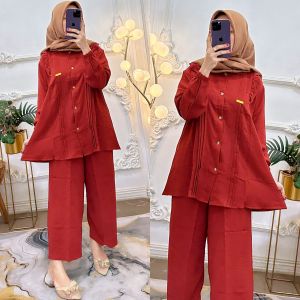 Oneset Crinkle Airflow Premium Kancing Aktif