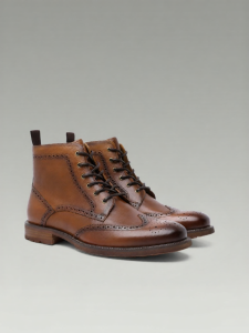 DESAI | Thick Lined Warm Mens Martin Boots Retro Versatile Buckle High Top Shoes