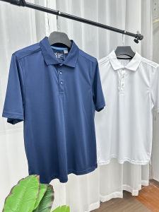Mens Golf Series Quick Dry Short Sleeve Polo Shirt Summer Outdoor Sports Fashionable Loose Fit Modern Style Pure Color