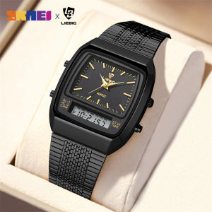 Đồng hồ Skmei Cho nam thời trang thường ngày đồng hồ hiển thị đôi Sang Trọng Đồng hồ thạch anh chống nước bằng thép không gỉ Đồng hồ đeo tay Cho Nam Giới L1030