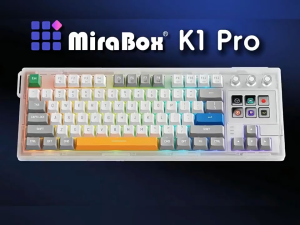 Bàn Phím Cơ Mirabox K1 Pro Layout 87 Phím - Tích Hợp 6 Nút LCD Stream Deck Custom & 3 Núm Xoay - Chuyên Dụng Cho Editor Media Livestream