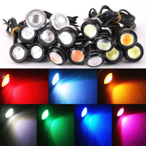 Cozyrooms 1pcs 18MM 9W Car Motorcycle LED Eagle Eye Light Car Fog DRL Day time Reverse Parking Signal Yellow Amber Blue White Red Eagle Eye Light LED