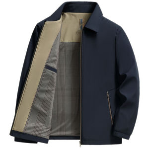 JIFANPAUL | Turn-Down Collar Thin Business Jacket For Men Elderly