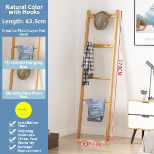 YUHONG | Corner Space-saving Solid Wood Coat Rack