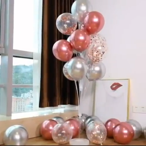 🔥SG LOCAL STOCK🔥Premium 150cm 13 Balloons Chrome Confetti Balloon Bouquet with Balloon Stand Standing Balloons Balloon bouquet Balloon Tree No helium required Birthday Party Christmas Wedding Proposal Company Event