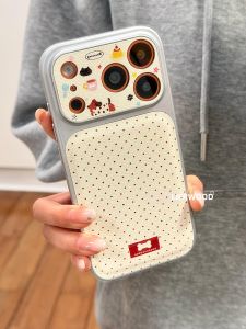 LIANGWU | Red Polka Dot Full Screen Minimalist Ins Style Universal Full Coverage Phone Case