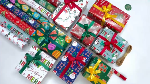 SG EmmAmy® Birthday Wrapping Paper /Gift Wrappers for Holiday Kids Gift Box Packaging Paper/Card / Ribbon