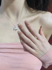 999 Pure Silver Peace Lock Necklace Womens Style 2025 New Luxury Minimalist National Style Accessory Choker Valentines Day Gift