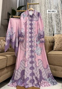 Gamis Motif Set Hijab Bkk IMP PRENIUM ld 115 pb 138