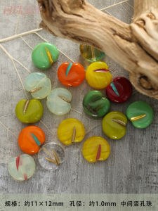 Czech Retro Apple Glass Beads 11x12mm Sparkling Accessories DIY Jewelry Making Loose Beads Fashionable Organic Glass Pearls