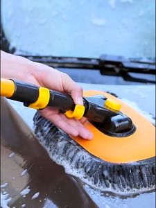 แปรงทำความสะอาดรถยนต์ด้ามจับยาวยืดหดได้ ใหม่รถทำความสะอาดแปรงล้างรถแปรงเหลื่อมด้ามยาวทำความสะอาดซับ Chenille ไม้กวาดอุปกรณ์รถยนต์【ร้านกรุงเทพ】