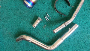 Gixxer fi stainless elbow on Sc project round with DB reducer