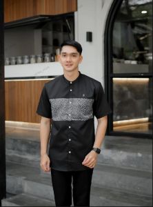 BAJU KOKO TERBARU BAJU KURTA KOMBINASI LENGAN PENDEK 2024