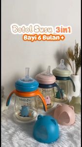 Botol Susu Bayi 3IN1 Wide Neck PPSU Botol Minum Anak Bayi Anti Kolik BPA Free 240ml &300ml BB16