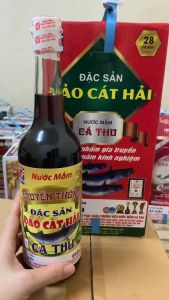 Nước Mắm Cá Thu truyền thống 29 độ đạm hàng rẻ ngon  Hộp 4 chai 650ml/chai
