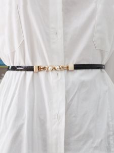 Summer Narrow Belt Womens Dress Decorative Small Leather Belt Fashionable Versatile Waistband for Dresses And Coats