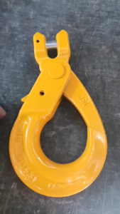 Hoisting Machine European Self Locking Safety Hook 2 Tons - 8 Tons G80 Automatic Lock Safety Hook