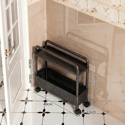 SUOBAI | Bathroom Slim Rollable Narrow Edge Tiered Storage Rack